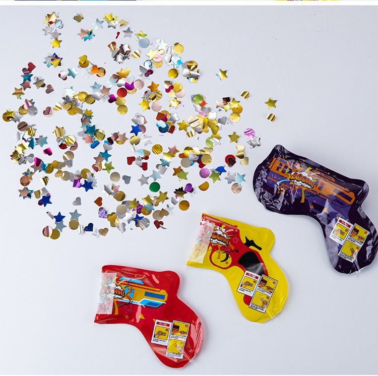 Party Poppers Gun Confetti Poppers Cannon Blow Handheld Air Confetti Shooter Multicolor Inflatable Salute for Party Y728