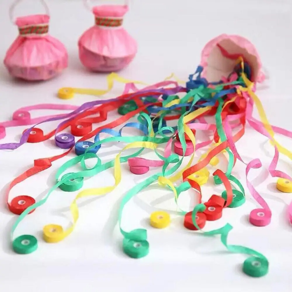 Birthday Wedding Party  No Mess Paper Hand Throw Streamers Ribbon Confetti Throw Streamers Supplies Props A130