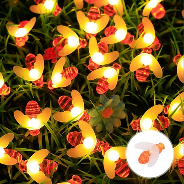 Honeybee Decorative String Lights LED USB Plug-in Copper Wire Bee Fairy Lights for Various Decoration Projects  Y249