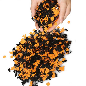 Chunky Bulk Glitter Holiday Powder Plastic Table Confetti Halloween Theme Bat Spider Pumpkin Party Decoration 15g Y018