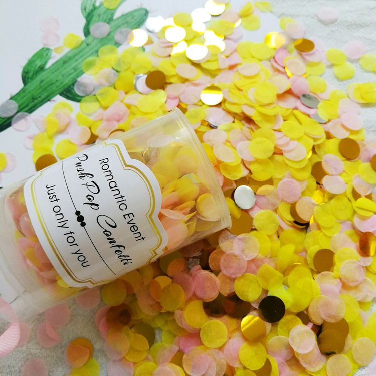 Rainbow Paper Confetti Birthday Party Decorations Push Poppers Mixed Paper Confetti Cannons Baby Shower Wedding Decoration Y077