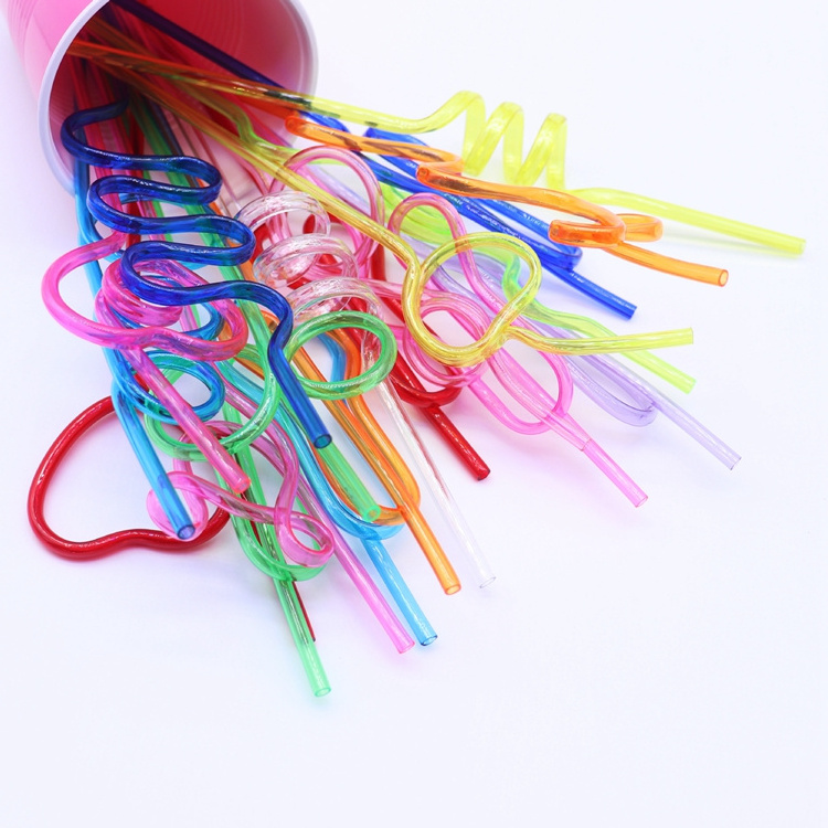 Crazy Straws Colorful Funny Straws for Kids Reusable Silly Straws Great for Parties and Birthday Party Carnivals Classroom Y757