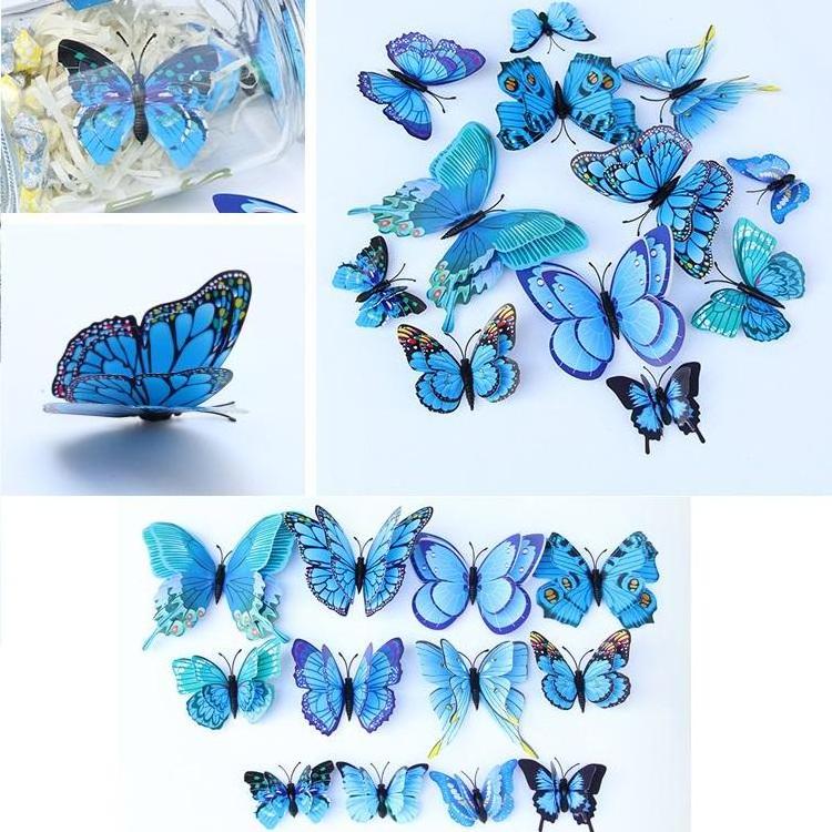 Butterfly Wall Decor 12 PCS 3D Butterflies Stickers for Party Decorations with Magnets K003