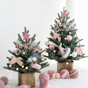 Christmas Tree Pink PVC Artificial Christmas Tree 45/60/90 cm for Merry Christmas Desktop Decoration Home Party Supplies