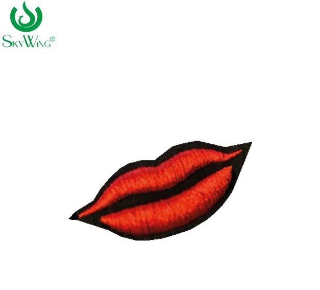 Sexy lips 3D embroidery patches