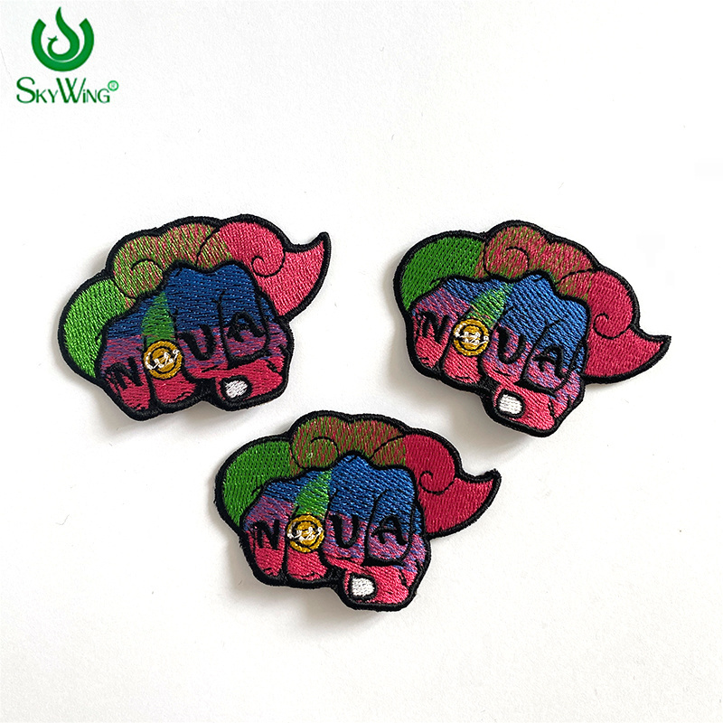 Professional Supplier Selling Colorful Fist Design  Applique Badge Sew On Embroidered Patches With Factory Price for Clothing