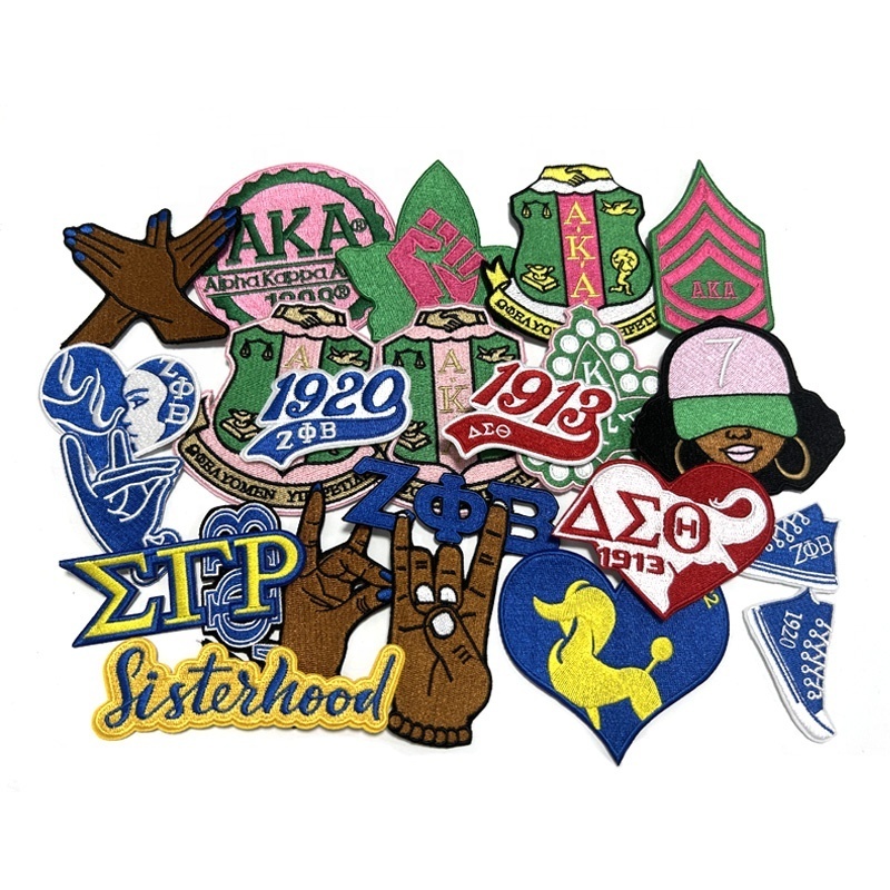 Royal Blue and White Chenille Zeta Phi Zeta Shield AKA ZPB Sorority Phi Beta Sigma Fraternity Iron on Patch for Jacket