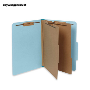 skywingproduct10pcs/Box Legal Size Light Blue  2 Inch Tyvek expansions Durable 2 Prongs Classification Paper File Folders