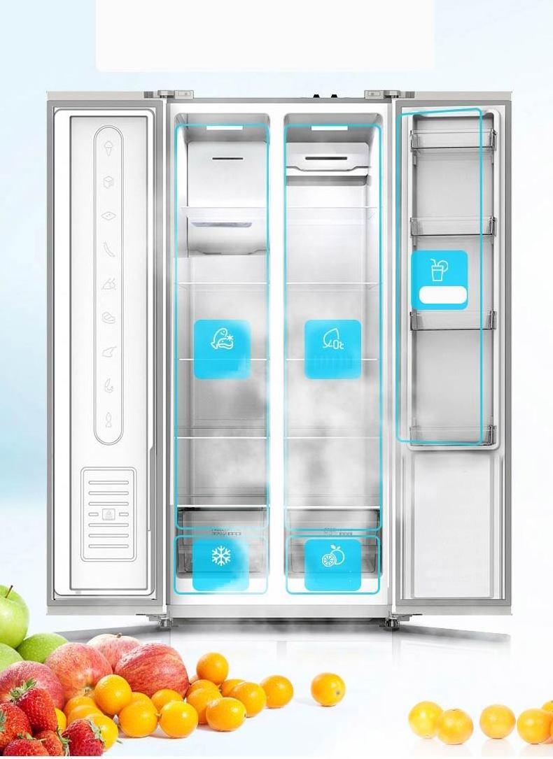 Skyworth Factory OEM  Home Appliance Eletronic Refrigerators 400 500L Double Door Fridge Freezer Built in Refrigerators