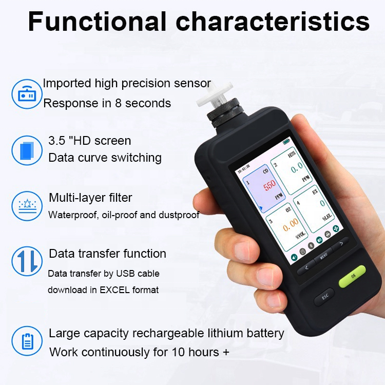 Formaldehyde Machine SKZ1050E Portable Type 0-10ppm Formaldehyde CH2O Gas Analyzer Machine ...