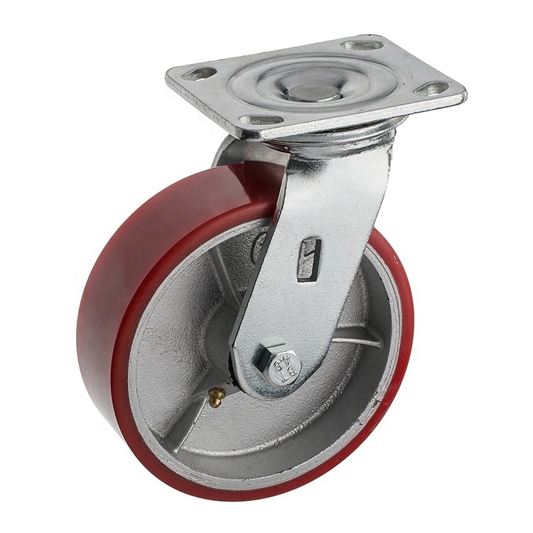 Good quality  8inch PU industrial caster with locking 8