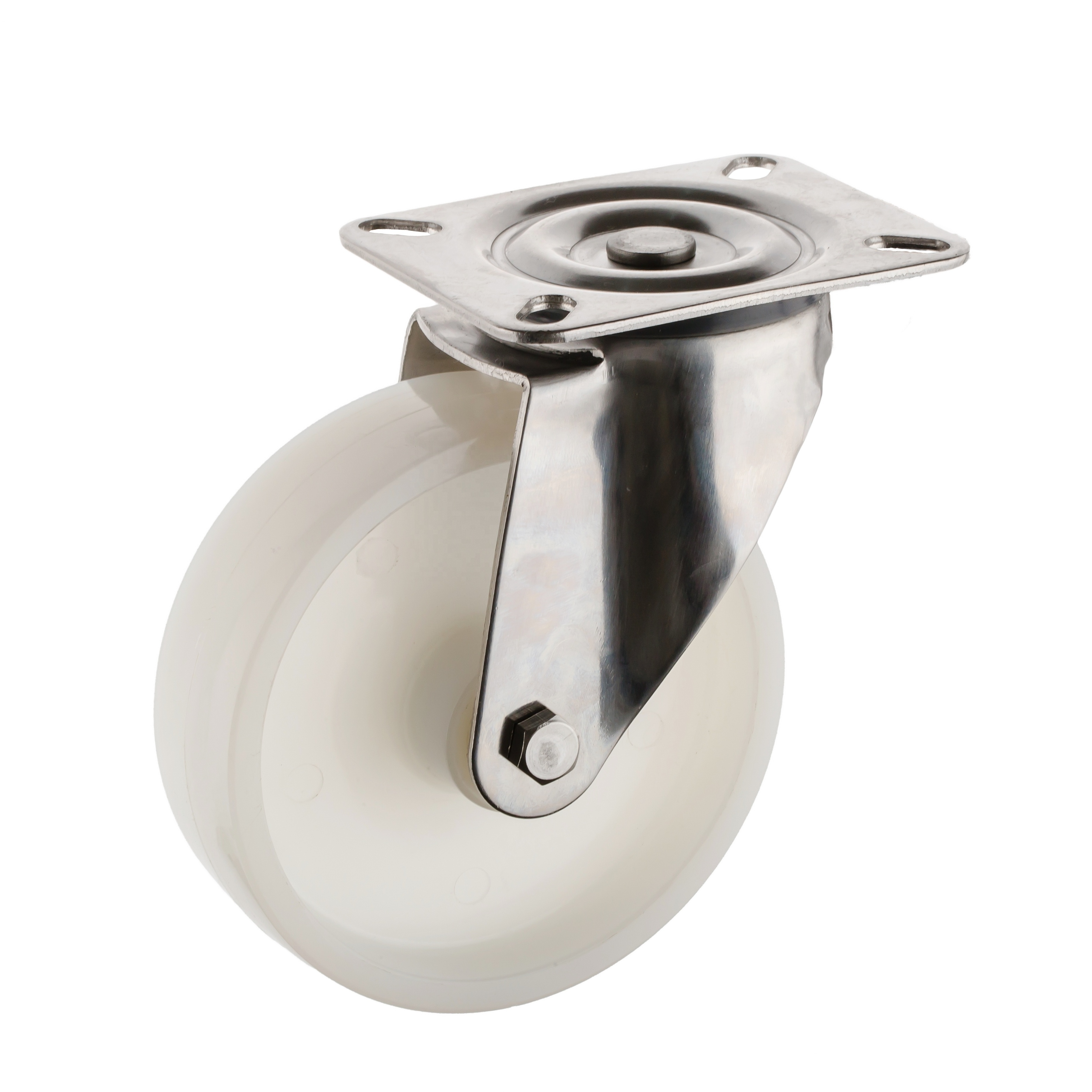 125mm stainless steel industrial caster 5inch swivel bolt hole 3.2