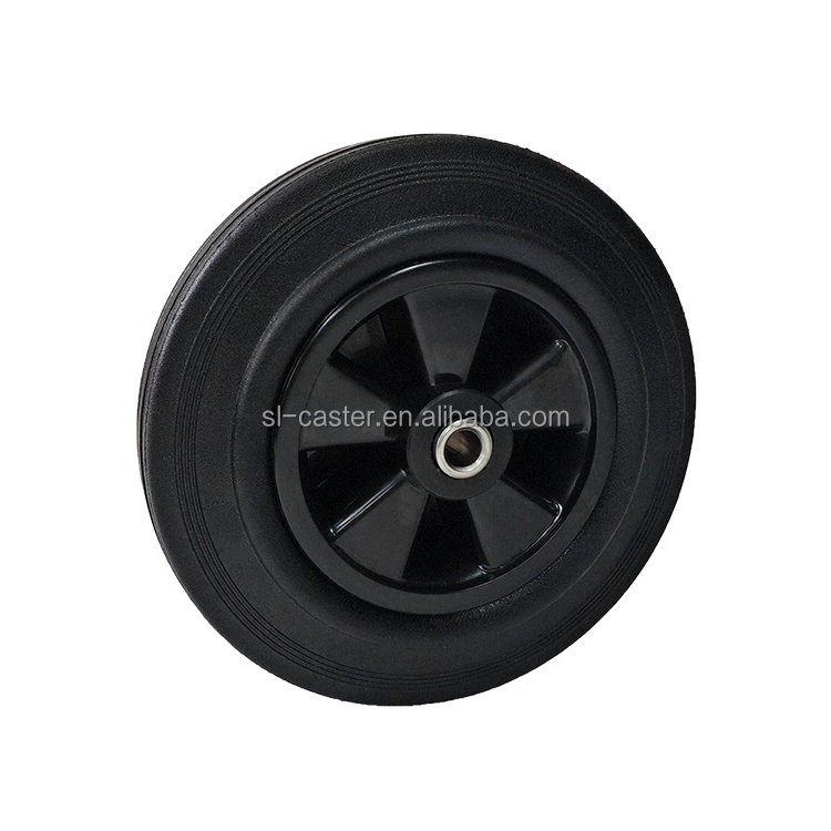 6.4IN Swivel brake Industrial PP Core 160mm Rubber Wheel for Garbage Bins 8