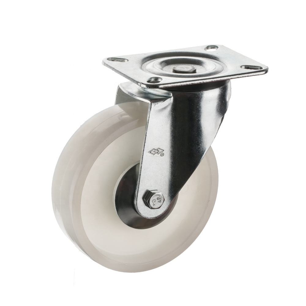 160mm swivel nylon castor European type industrial caster 200kgs heavy duty nylon plastic wheel castors