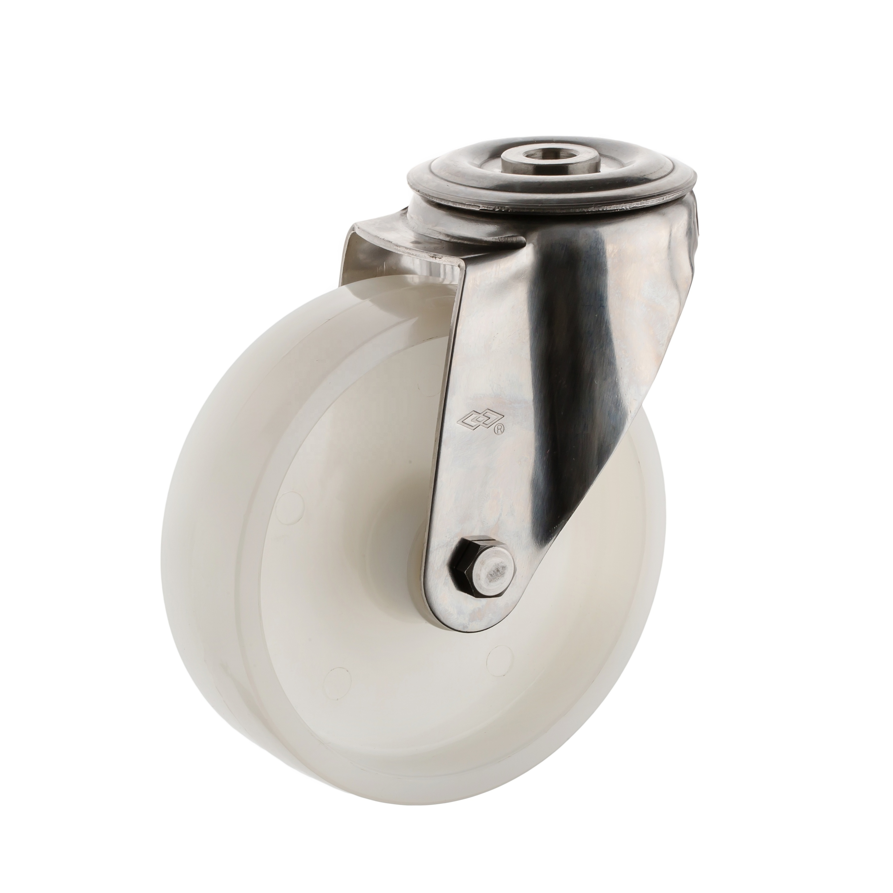 125mm stainless steel industrial caster 5inch swivel bolt hole 3.2