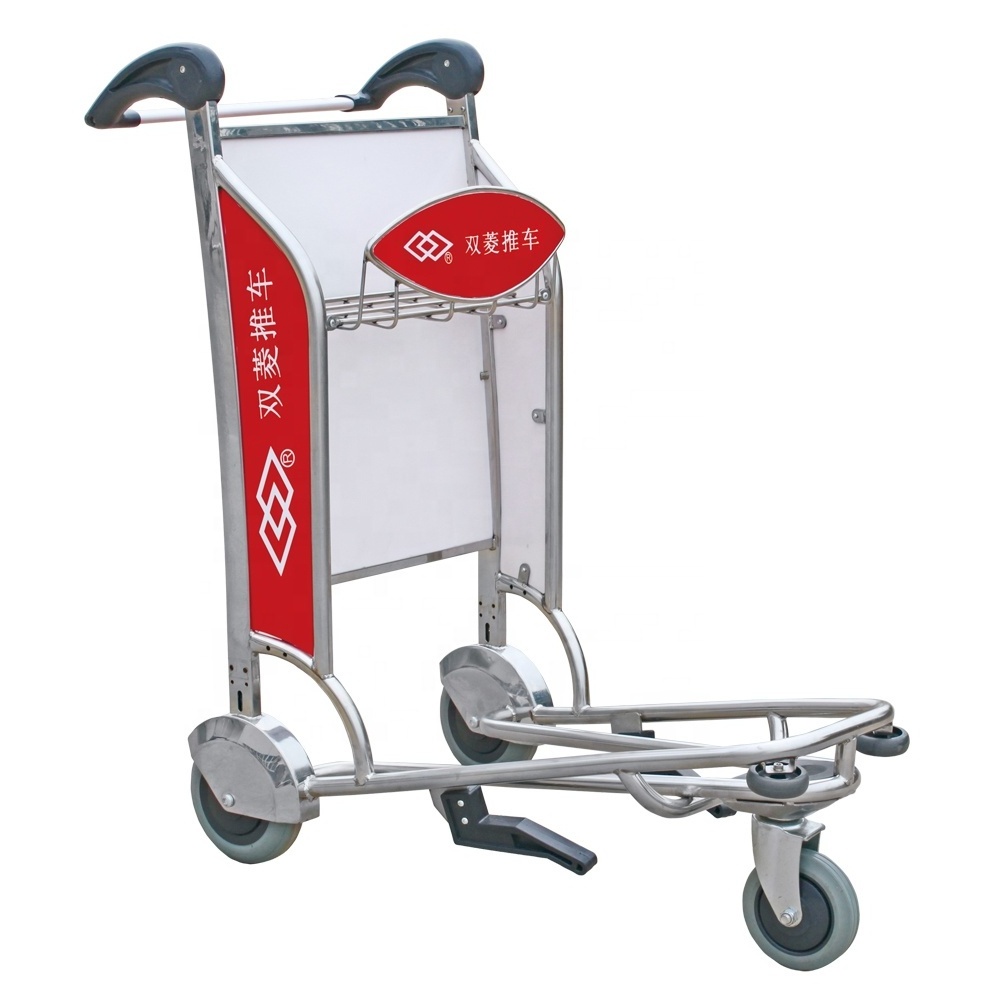 GZ-250 aircraft trolley metal  airport passenger baggage trolleys 250kgs 200kgs stainless steel airport trolleys with brake