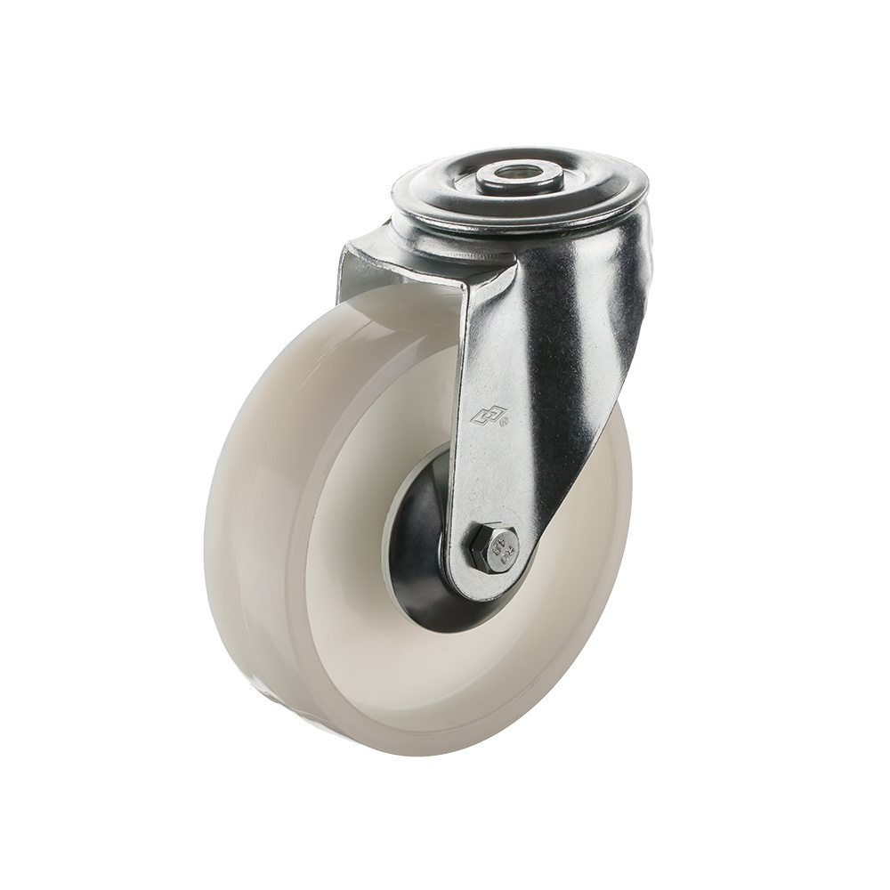 160mm swivel nylon castor European type industrial caster 200kgs heavy duty nylon plastic wheel castors