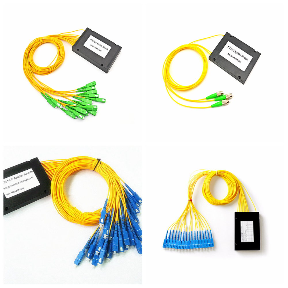 ABS Box Module Splitter 1x2 1x4 1x8 1x16 1x32 1x64 Fiber Optic PLC Splitter Box With SC APC UPC Adapters