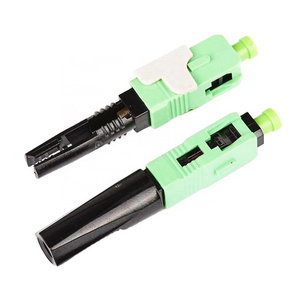 SC APC UPC Fiber Optic Fast Connector Quick Couplers For FTTH Flat Drop Cable