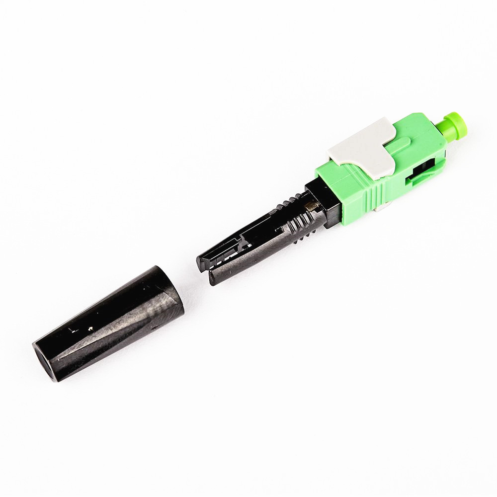 SC APC UPC Fiber Optic Fast Connector Quick Couplers For FTTH Flat Drop Cable