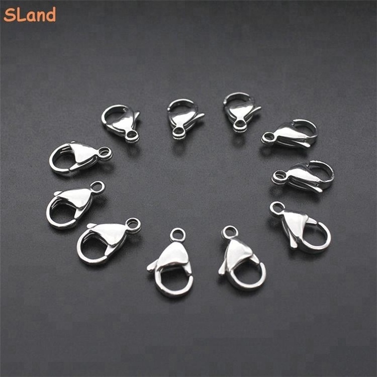 SLand Jewellery Manufacturer online wholesale different polishing grade Stainless Steel Lobster Claw Clasps for Jewelry making