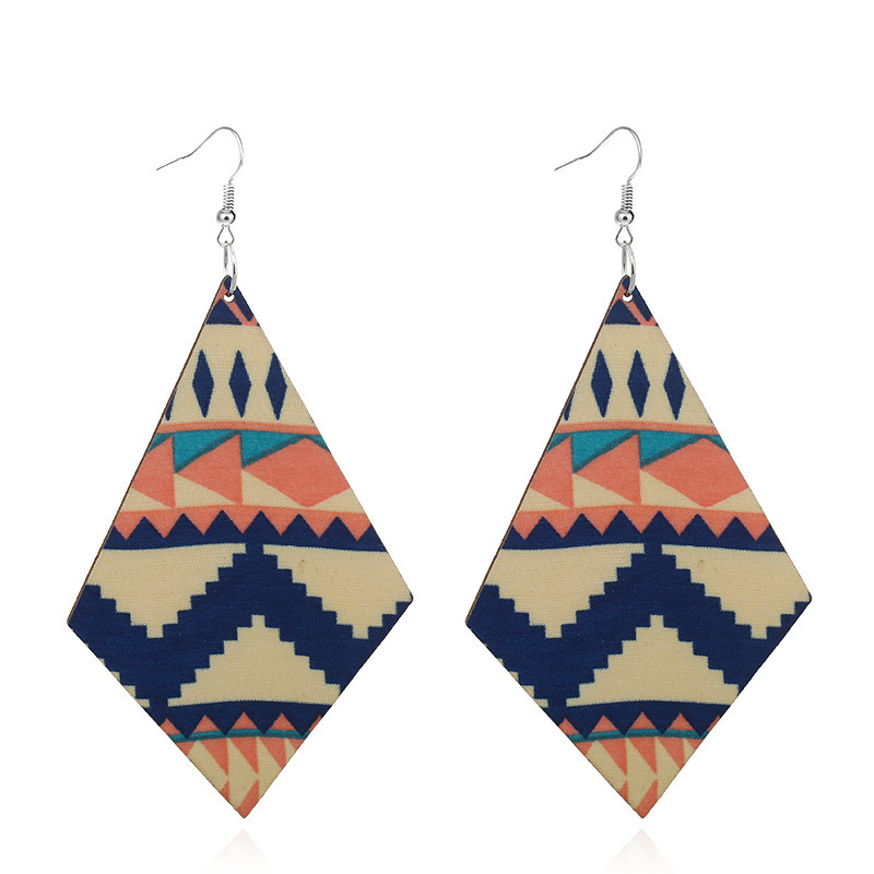 18 Styles Available Free Shipping Wood Earrings Africa, Pattern Printed Custom Wood Africa Earring