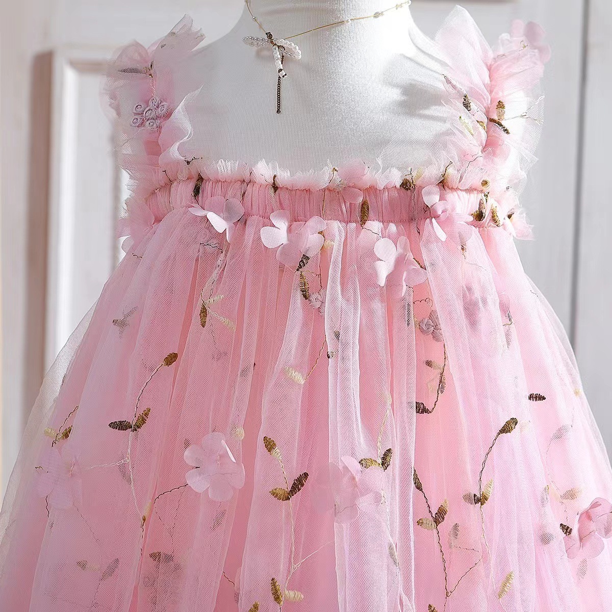 2024 Butterfly Dress Baby Girl Tutu Dress Soft Lace Girls Party Dresses