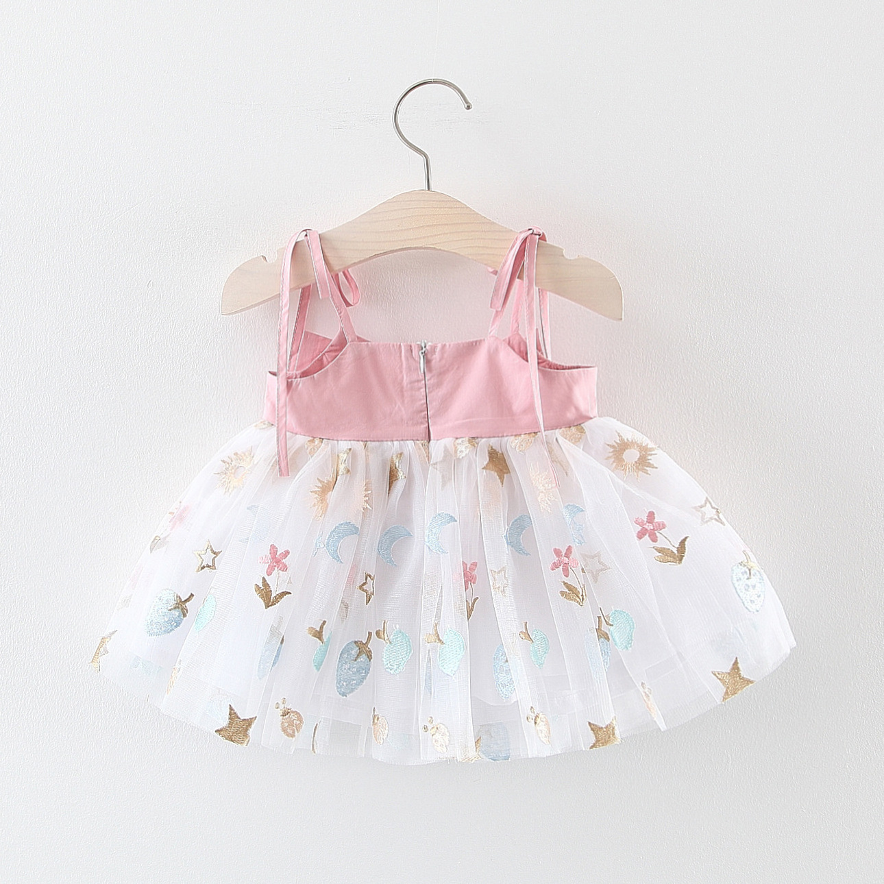 Baby Girls Tutu Dresses Embroidery flowers  Kids Summer Clothes Baby Sleeveless Birthday Party Princess Dress