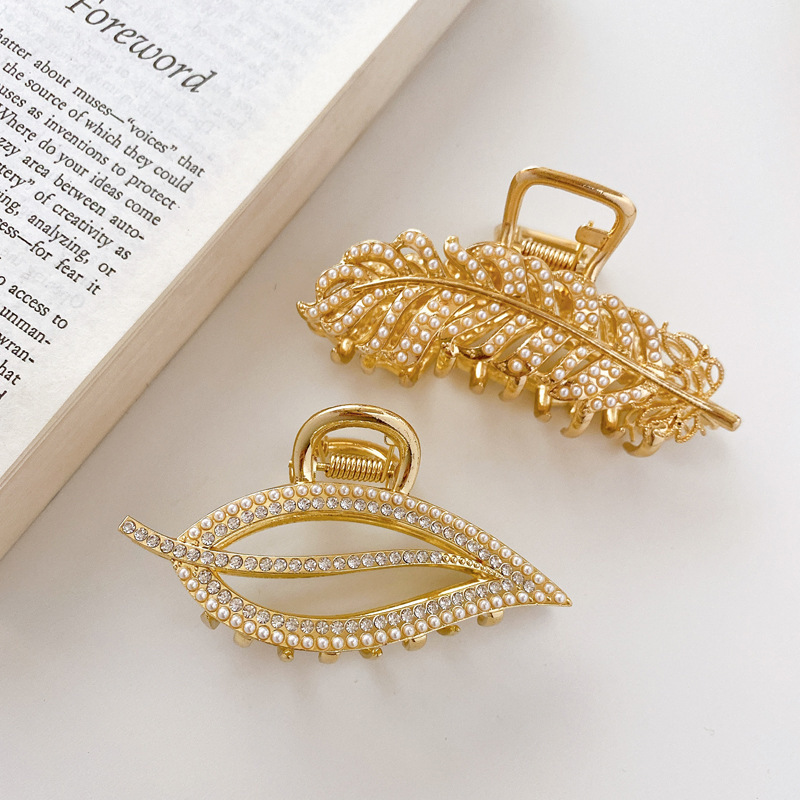 Claw Clip for Women Gold  Metal Leaves Hair Claw  Hair Clamps Claw Clip Crab Chic Hair Accessories Gift