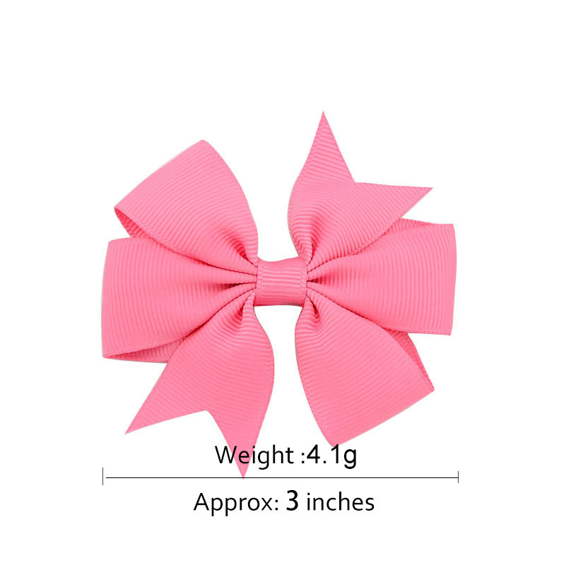 53 colors hair clips Swallowtail V-ribbed ribbon bow hair clip