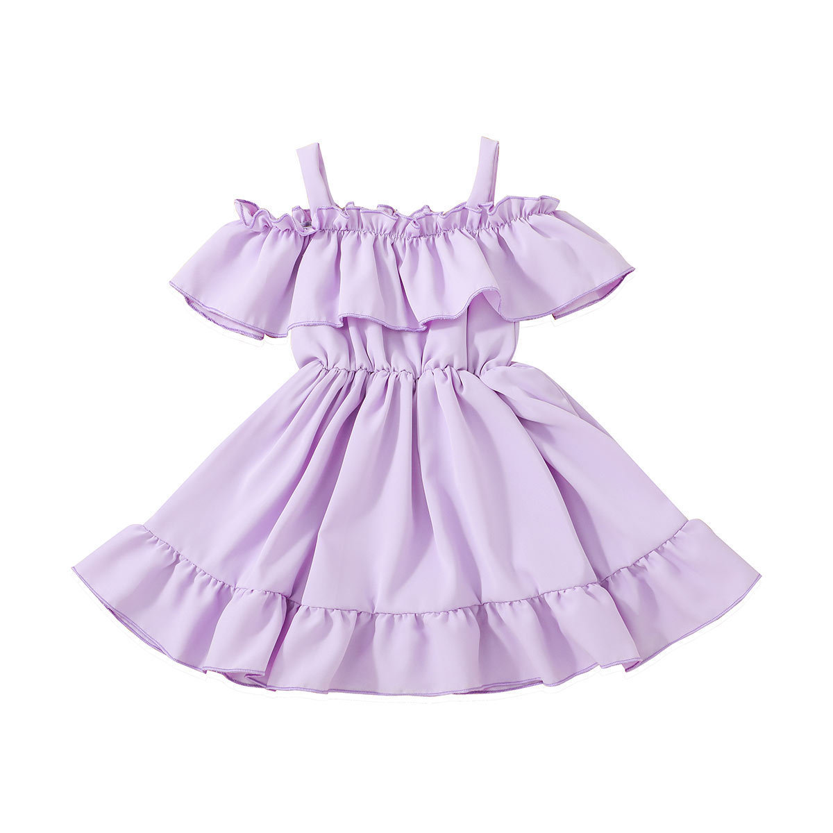 Baby Girl Dress Off-shoulder Ruffles Kids  Princess Dresses for Baby 1-5 Year Birthday Toddler Infant Party Dress