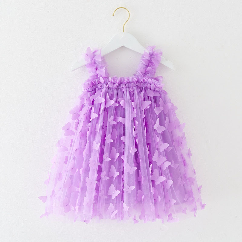 2024 Butterfly Dress Baby Girl Tutu Dress Soft Lace Girls Party Dresses