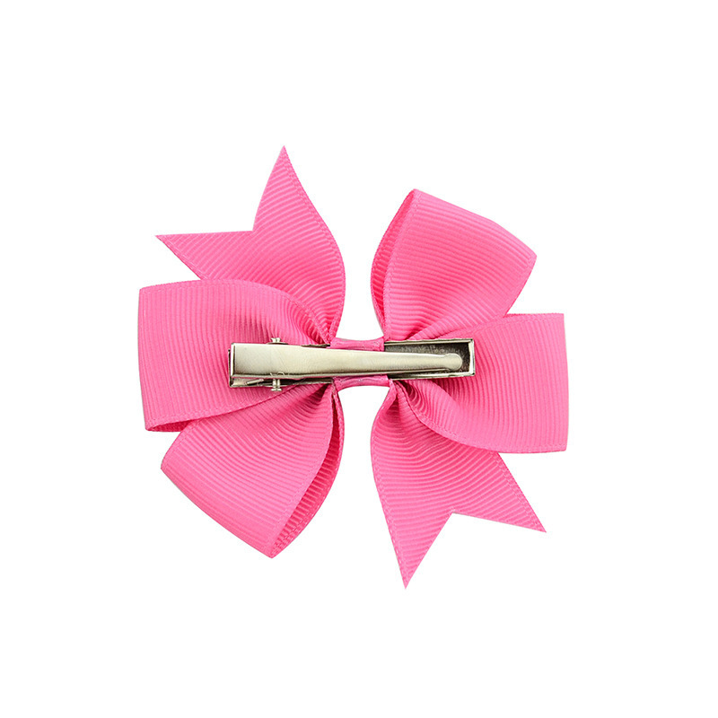 53 colors hair clips Swallowtail V-ribbed ribbon bow hair clip