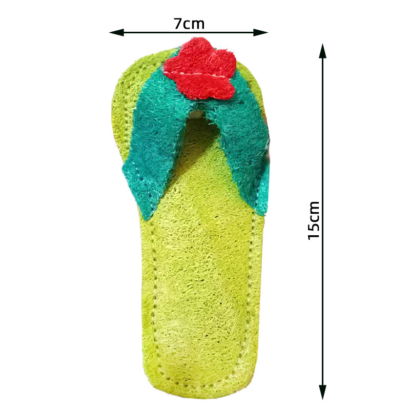 Colorful loofah Flip-flops toys pet teething toys Totoro hamster cat dog Cage Interior supplies