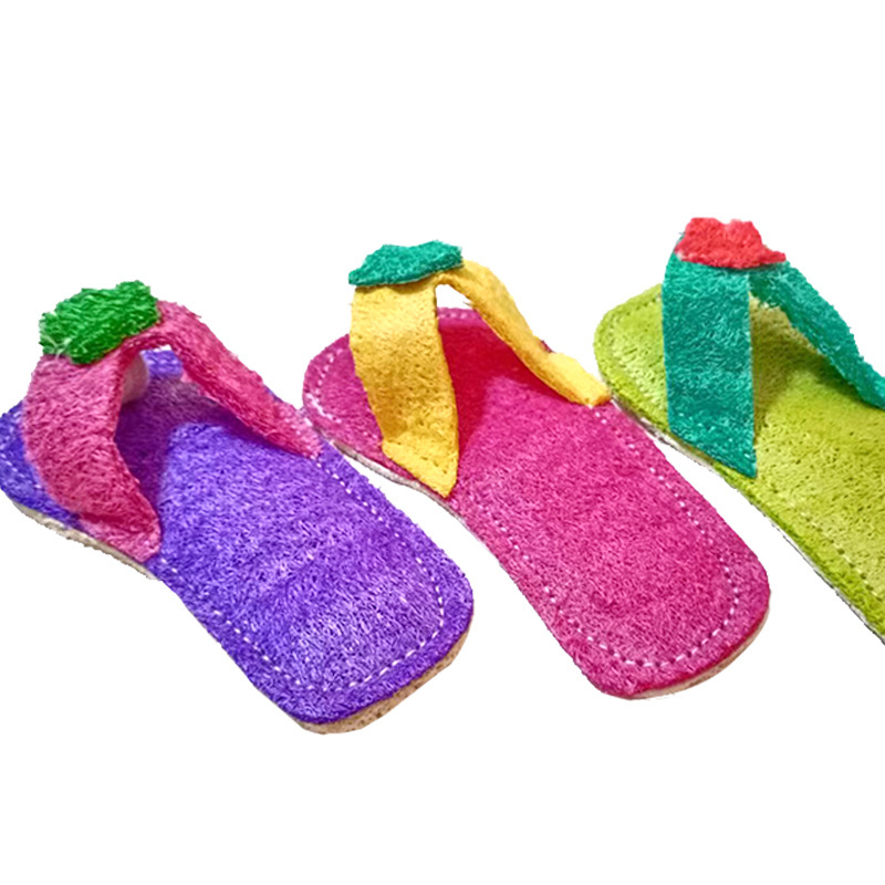 Colorful loofah Flip-flops toys pet teething toys Totoro hamster cat dog Cage Interior supplies