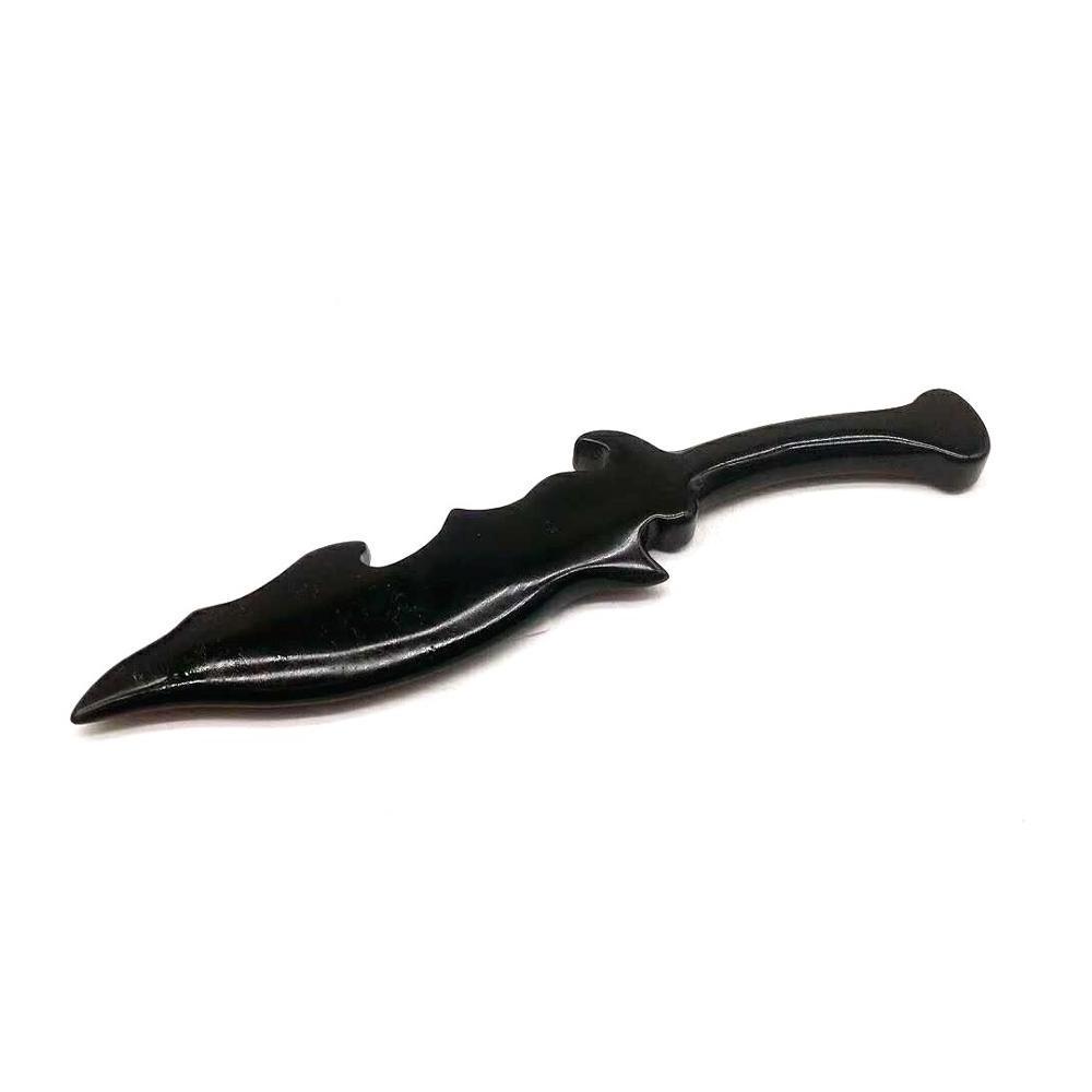 New Popular Natural Quartz Gemstone Obsidian Dagger Crystal Carved sword