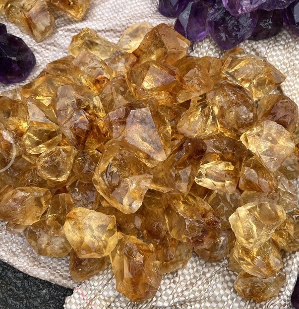 Brazil Citrine Crystal Gemstone Raw Clear Citrine Rough Tumbled Stone Raw Citrine stone crystal stone