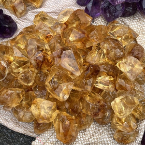 Brazil Citrine Crystal Gemstone Raw Clear Citrine Rough Tumbled Stone Raw Citrine stone crystal stone