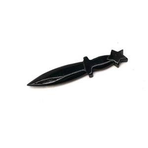 New Popular Natural Quartz Gemstone Obsidian Dagger Crystal Carved sword