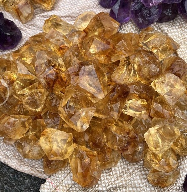 Brazil Citrine Crystal Gemstone Raw Clear Citrine Rough Tumbled Stone Raw Citrine stone crystal stone