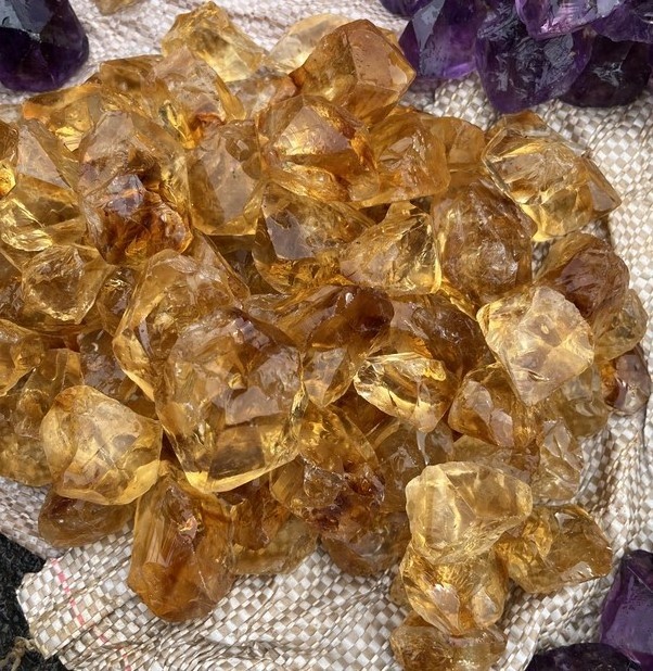 Brazil Citrine Crystal Gemstone Raw Clear Citrine Rough Tumbled Stone Raw Citrine stone crystal stone