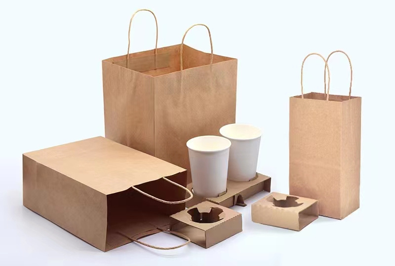 Disposable Customized Kraft Take Away Drink Carrier Packing Eco Paper Coffee Cardboard Cup Holders