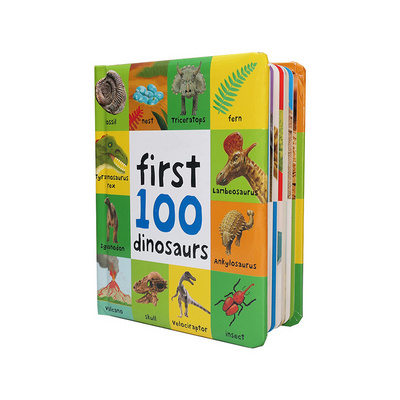 Custom Kids Scene No Glue Static Cling Kiss Cut Stickers 100 dinosaurs Book Printing Removable Children Sticker Book