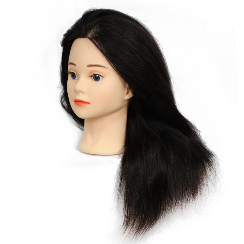 Joedir Cheap Real Human Hair Salon Practice Hairdresser Hair Cut Mannequin Dummy Doll Head With Hair Training Head