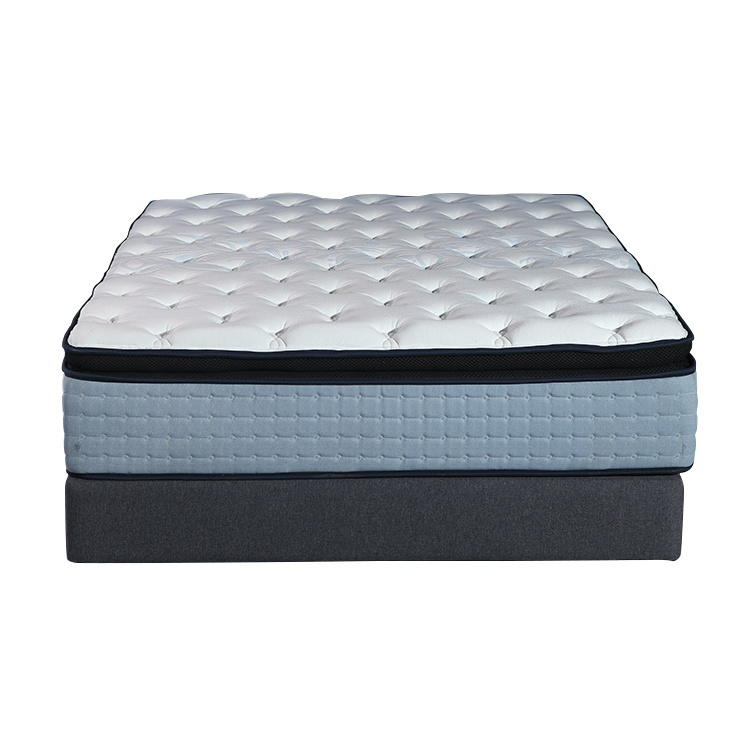 Factory custom Manufacture 5 star hotel knitted fabric comfort royal pocket spring foam removable pillow top mattress the best price