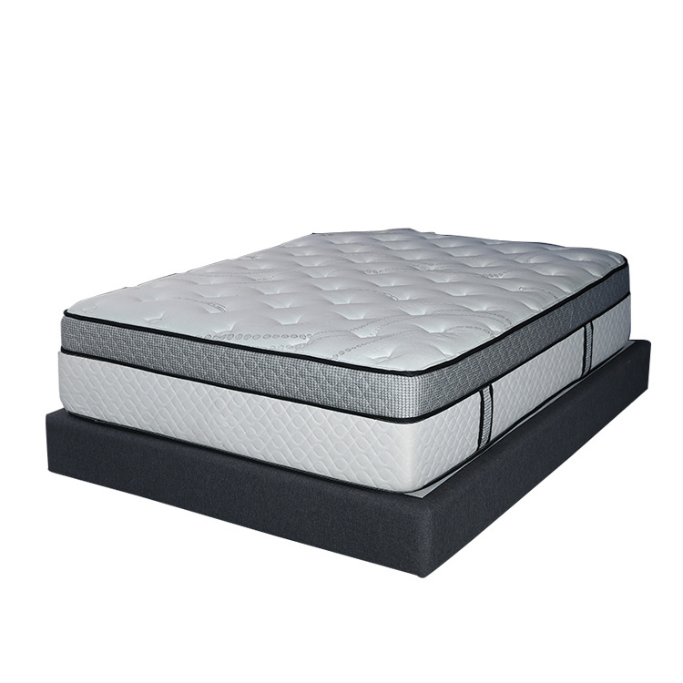 Factory custom 20-30cm thickness hot sale new style  euro pillow top pocket spring  mattress for hotel