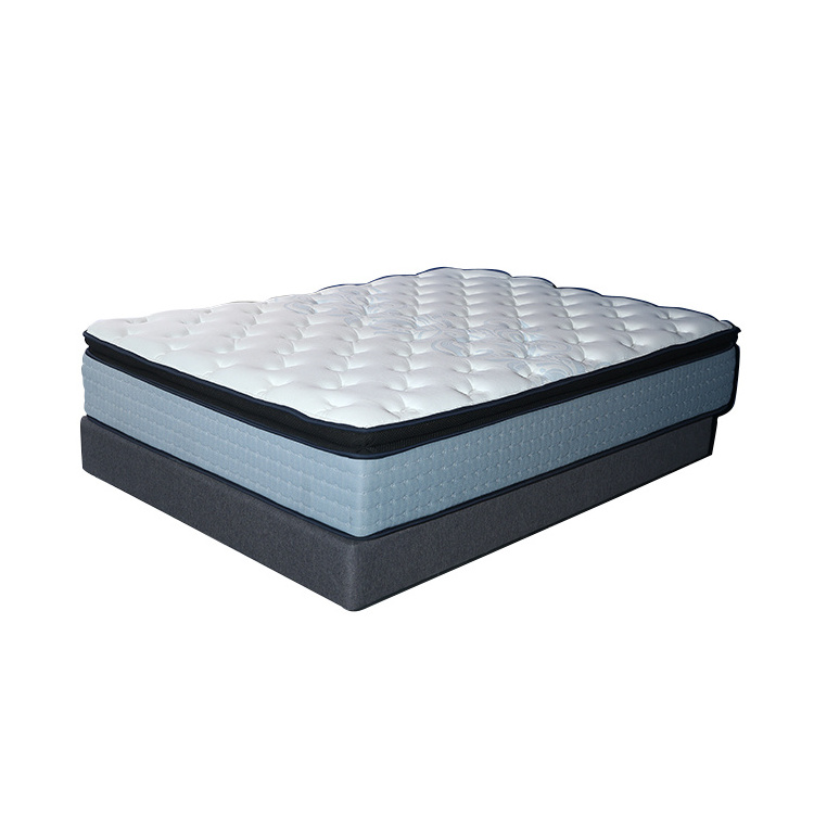 Factory custom Manufacture 5 star hotel knitted fabric comfort royal pocket spring foam removable pillow top mattress the best price