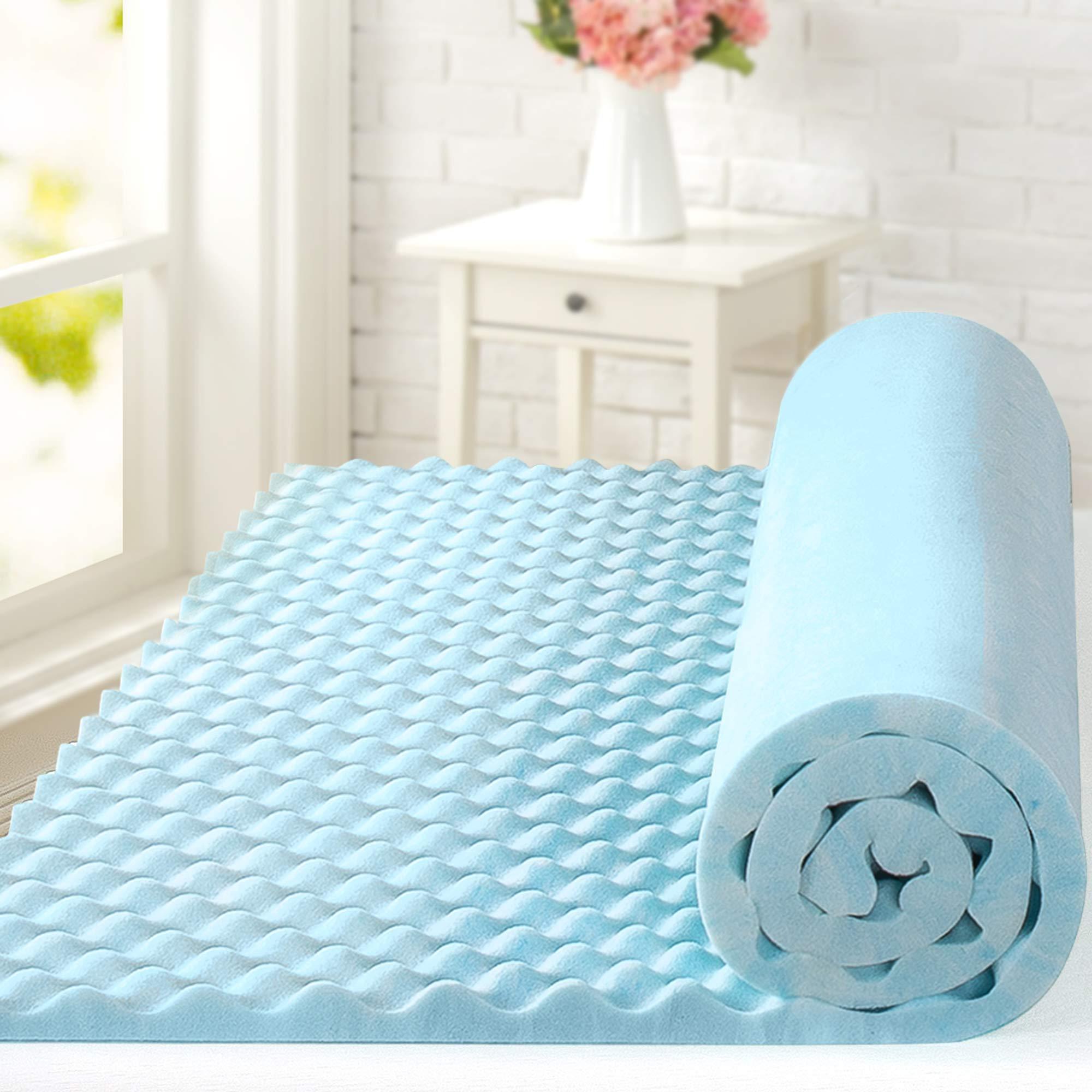 3 Inch Memory Foam Mattress Topper Queen Cooling Gel Bamboo Charcoal bed mattress topper