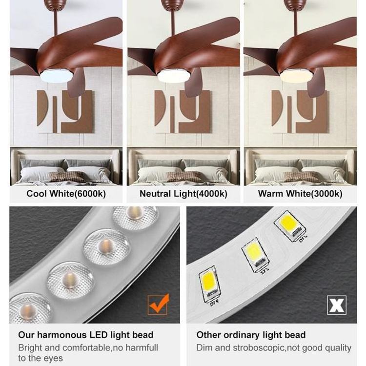 High quality super bright 15W 20W 24W 3000K 4000K 6000K CCT dimmable ceiling fan light panel source LED light kit