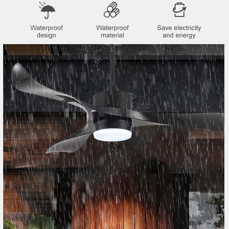 Best Price CB CE Certified Waterproof Rating 52 Inch Outdoor Balcony Ceiling Fan With Light Remote Control